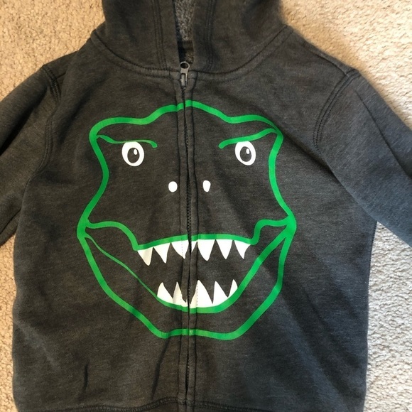 Okie dokie T. rex dinosaur hoodie size 3t - Picture 2 of 5